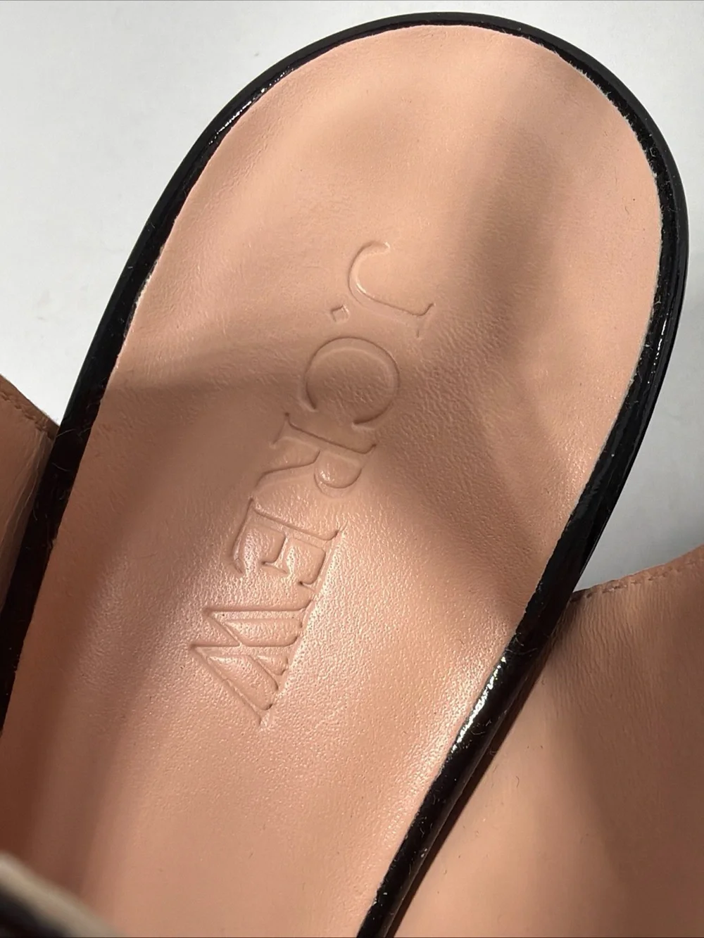 J Crew BLACK PATENT MAISIE ANKLE STRAP BLOCK HEELS Size 7.5 US NWOB